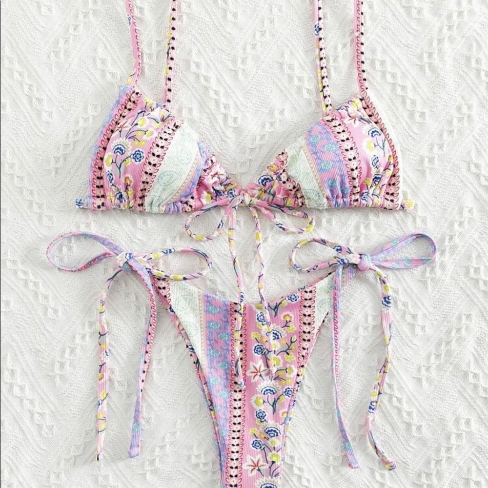 Pink & purple Boho Paisley bikini